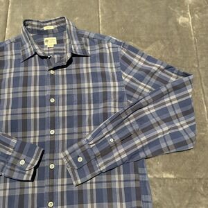 J Crew Shirtings Men's Tailored Fit Small Long Sleeve Blue‎ Button Up Shirt